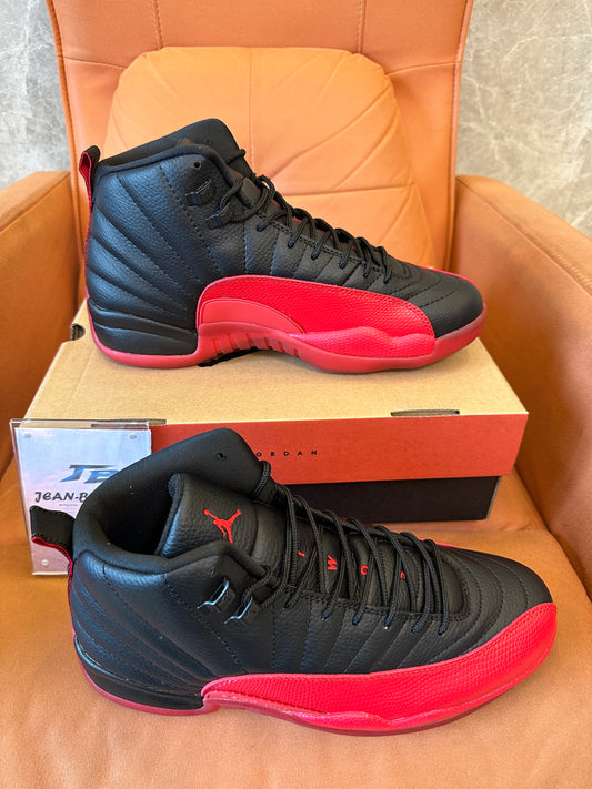 Air Jordan 12 Retro Black/Red Basketball Sneakers