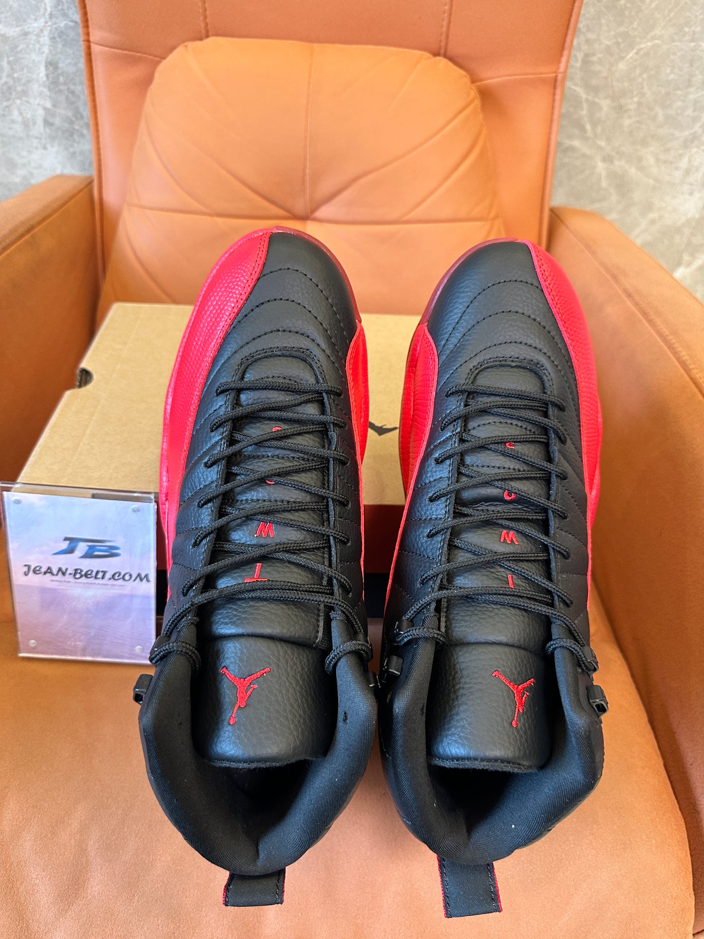 Air Jordan 12 Retro Black/Red Basketball Sneakers