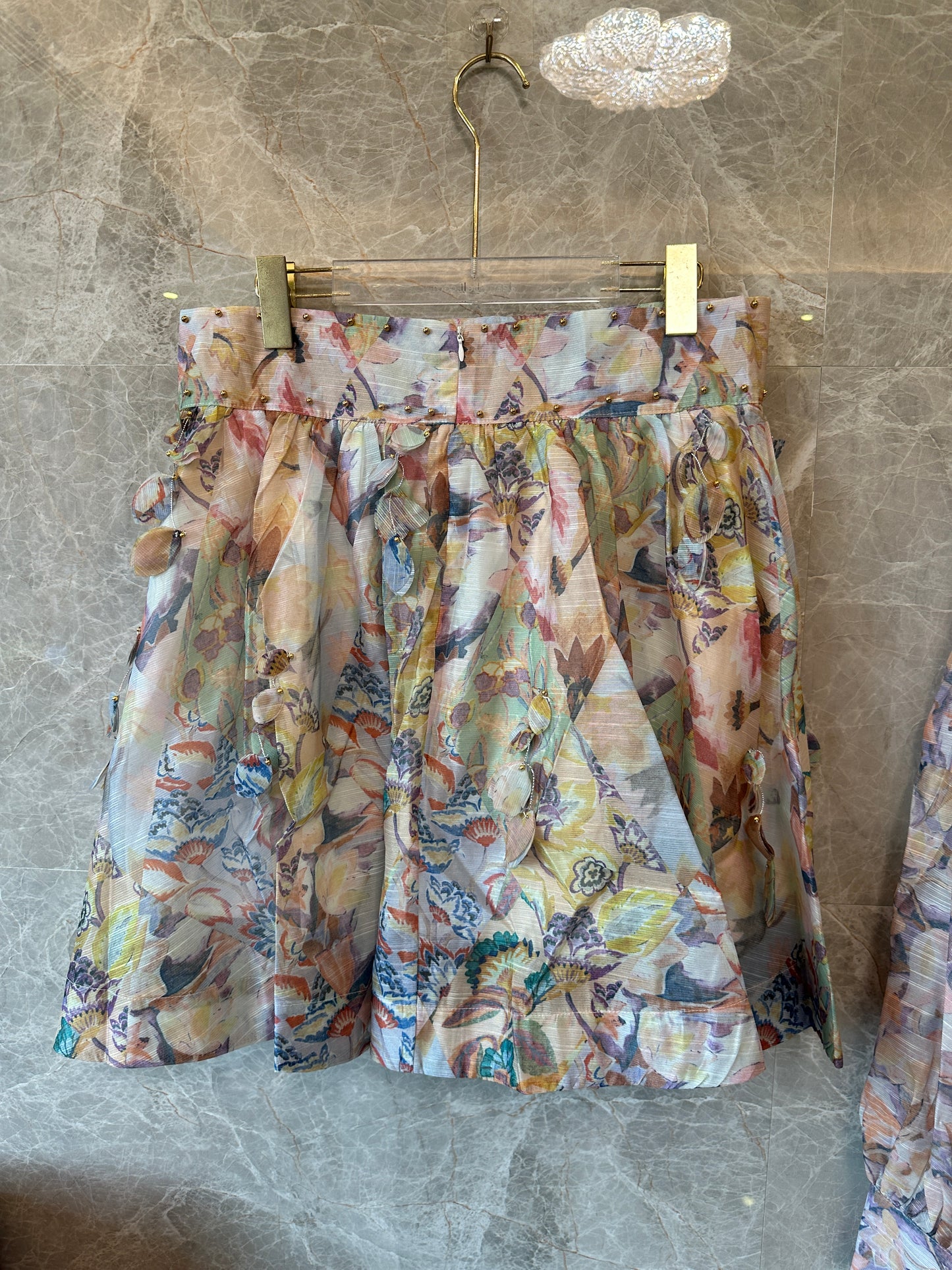 Zimmermann Printed Blouse & Skirt Two-Piece Set