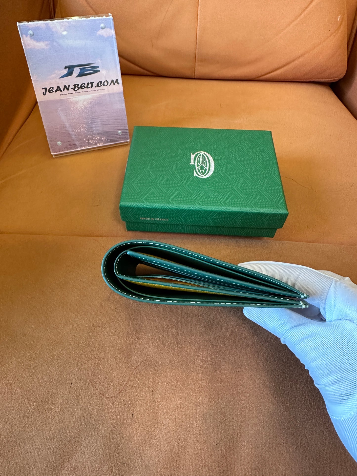 Goyard Green Goyardine Canvas Bifold Wallet with Leather Lining
