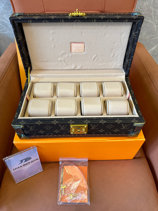 Louis Vuitton Monogram Watch Trunk – 8 Slot Luxury Timepiece Storage Case
