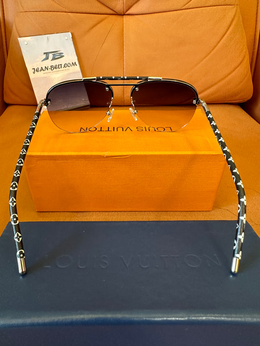 Gafas de sol Louis Vuitton Evidence Z1505E (patas con monograma de cuero negro)