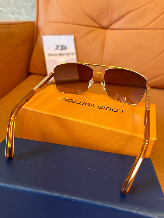 Gafas de sol cuadradas Louis Vuitton Z0259U 948 con lentes marrones degradadas