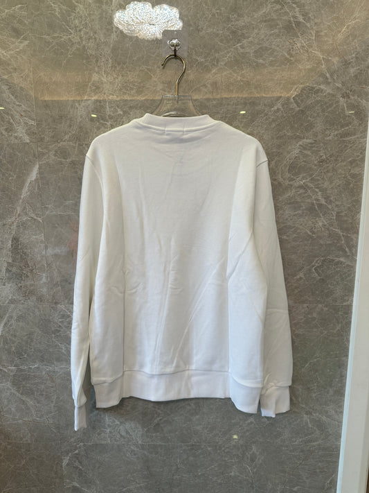 Moncler White Logo Crewneck Sweatshirt