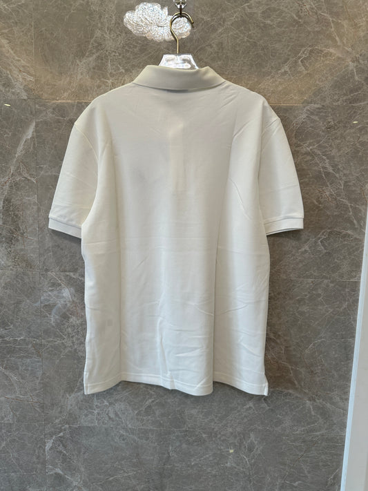 Loewe White Cotton Polo Shirt with Embroidered Logo