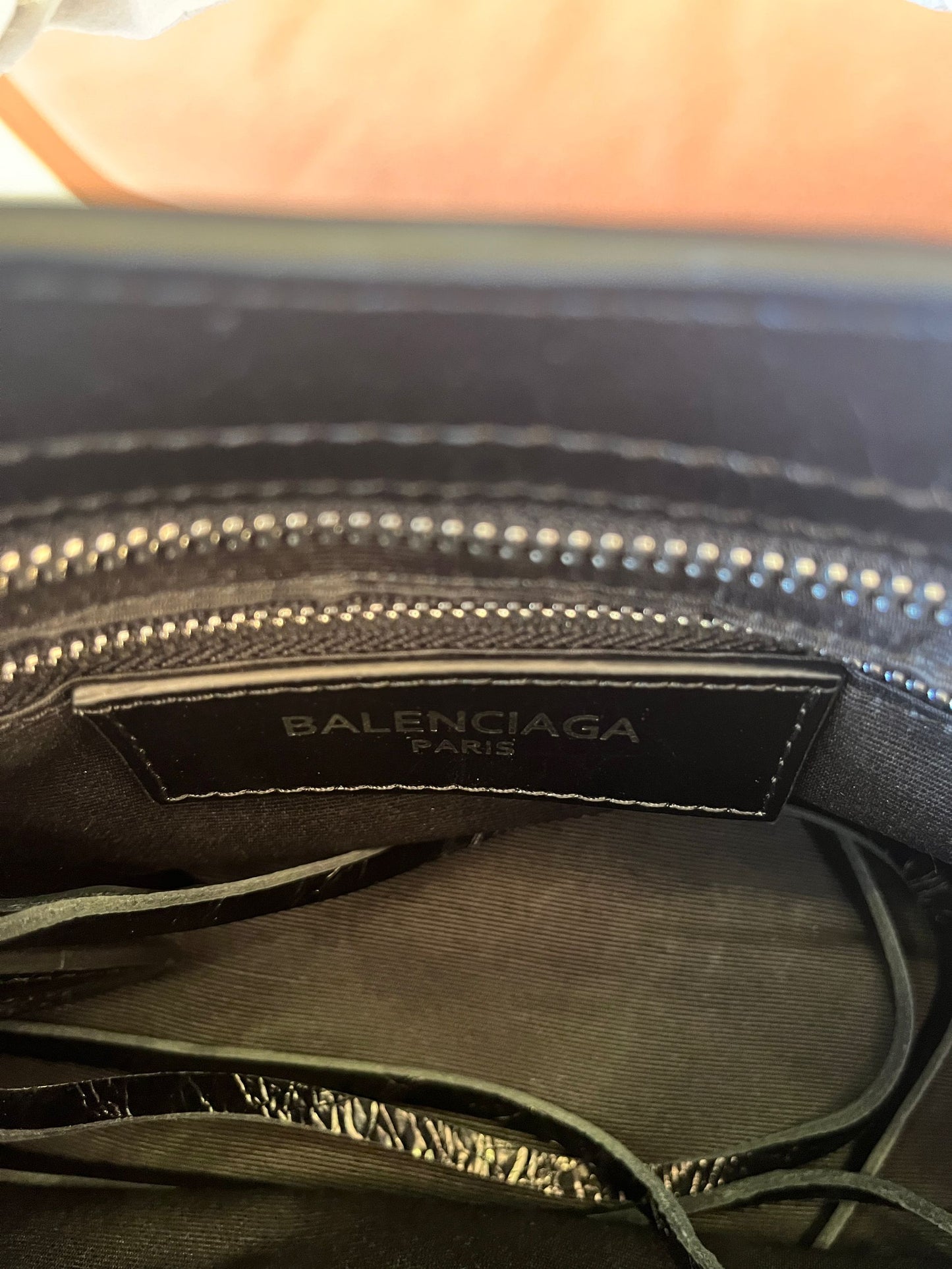 Sac City mini géant en agneau Balenciaga noir