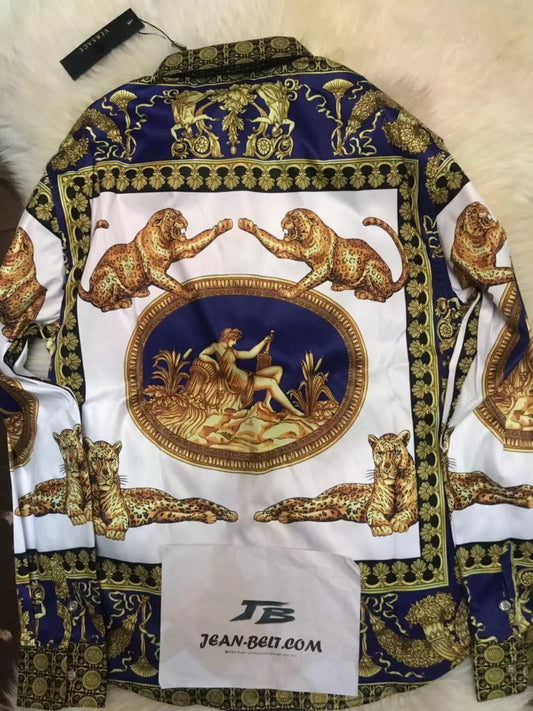 Versace Animal Print Button-Down Shirt – Luxury Designer Shirt