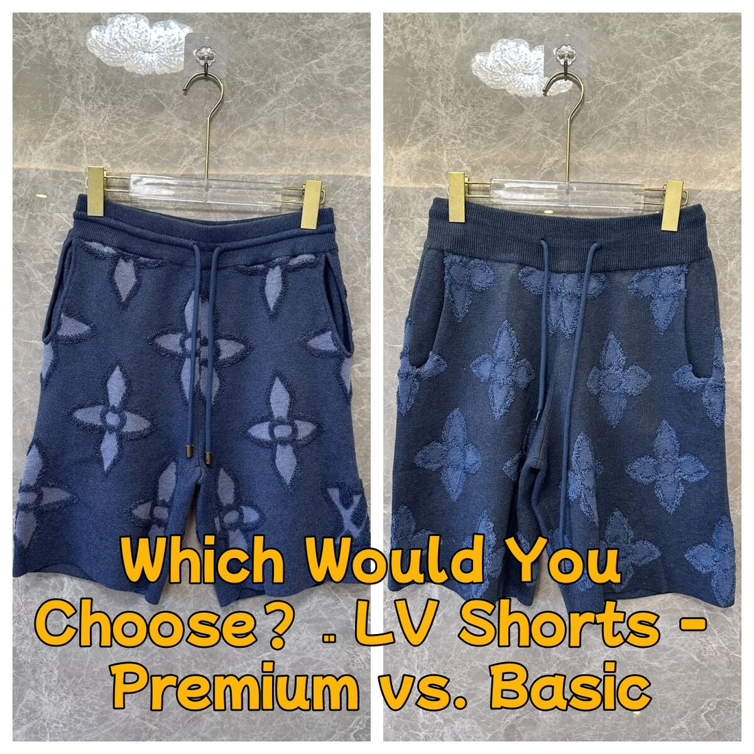 Detailed Breakdown: Top Quality vs. Grade A Louis Vuitton Jacquard Shorts