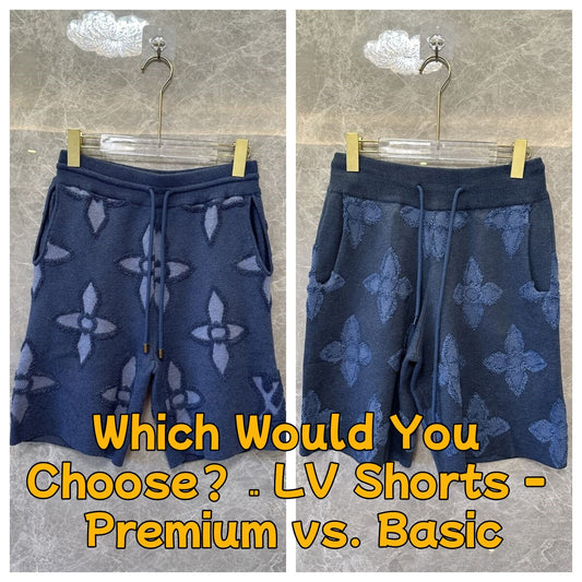 Detailed Breakdown: Top Quality vs. Grade A Louis Vuitton Jacquard Shorts