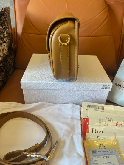 Petit sac Bobby en cuir marron Christian Dior