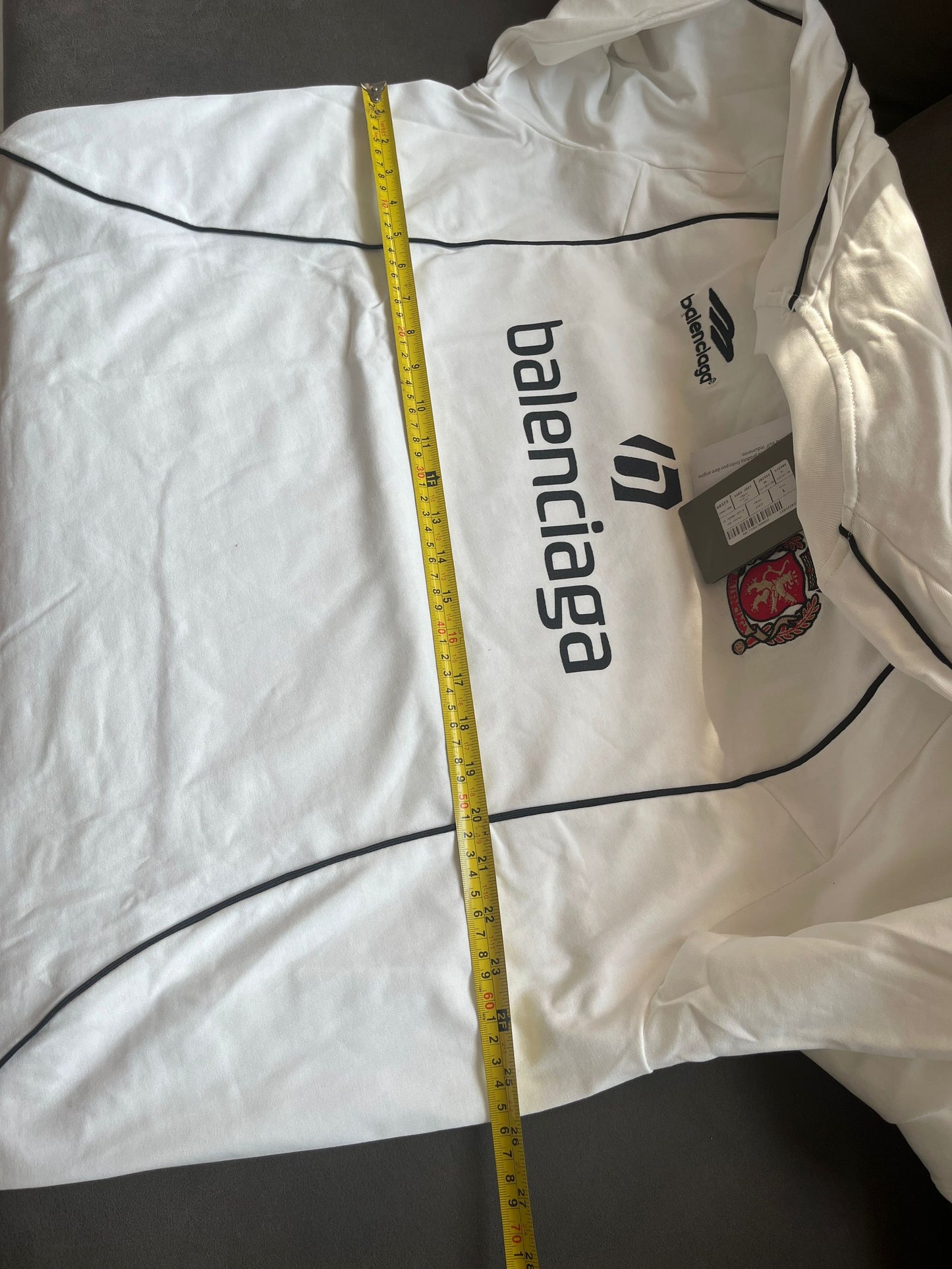 Maillot de football à manches longues blanc Balenciaga "Tokyo"