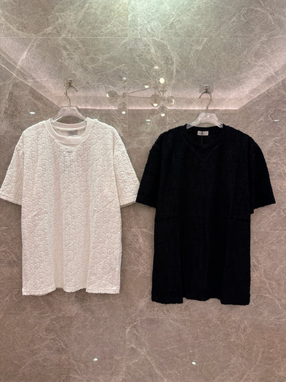 T-shirt en jacquard oblique Dior noir et blanc