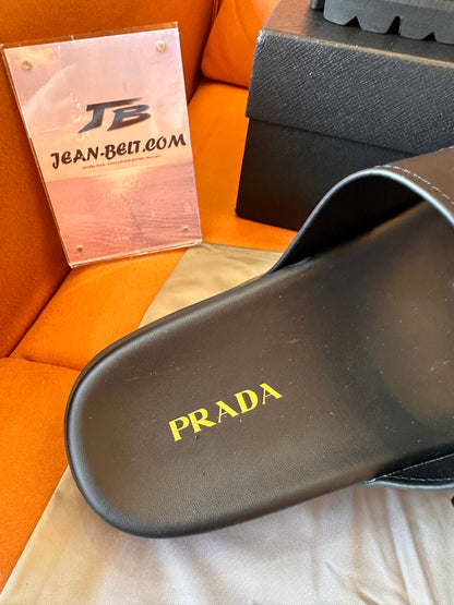 Chinelos Prada unissex pretos