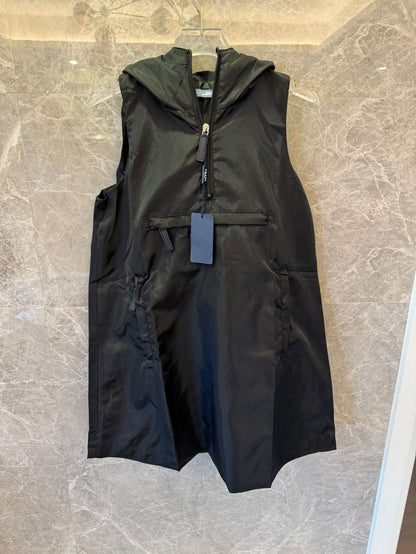 Vestido de nailon negro de Prada