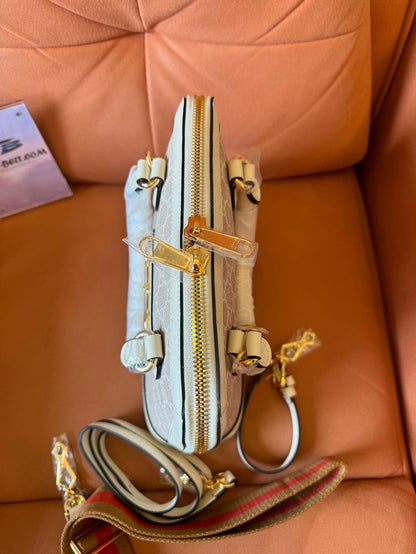 Gucci Horsebit 1995 GG Sueme Handbag
