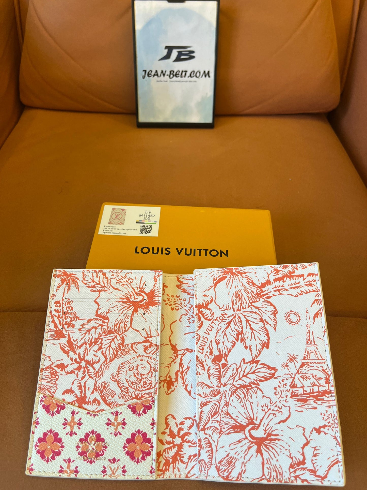Clip para tarjetas Louis Vuitton m83625 rojo