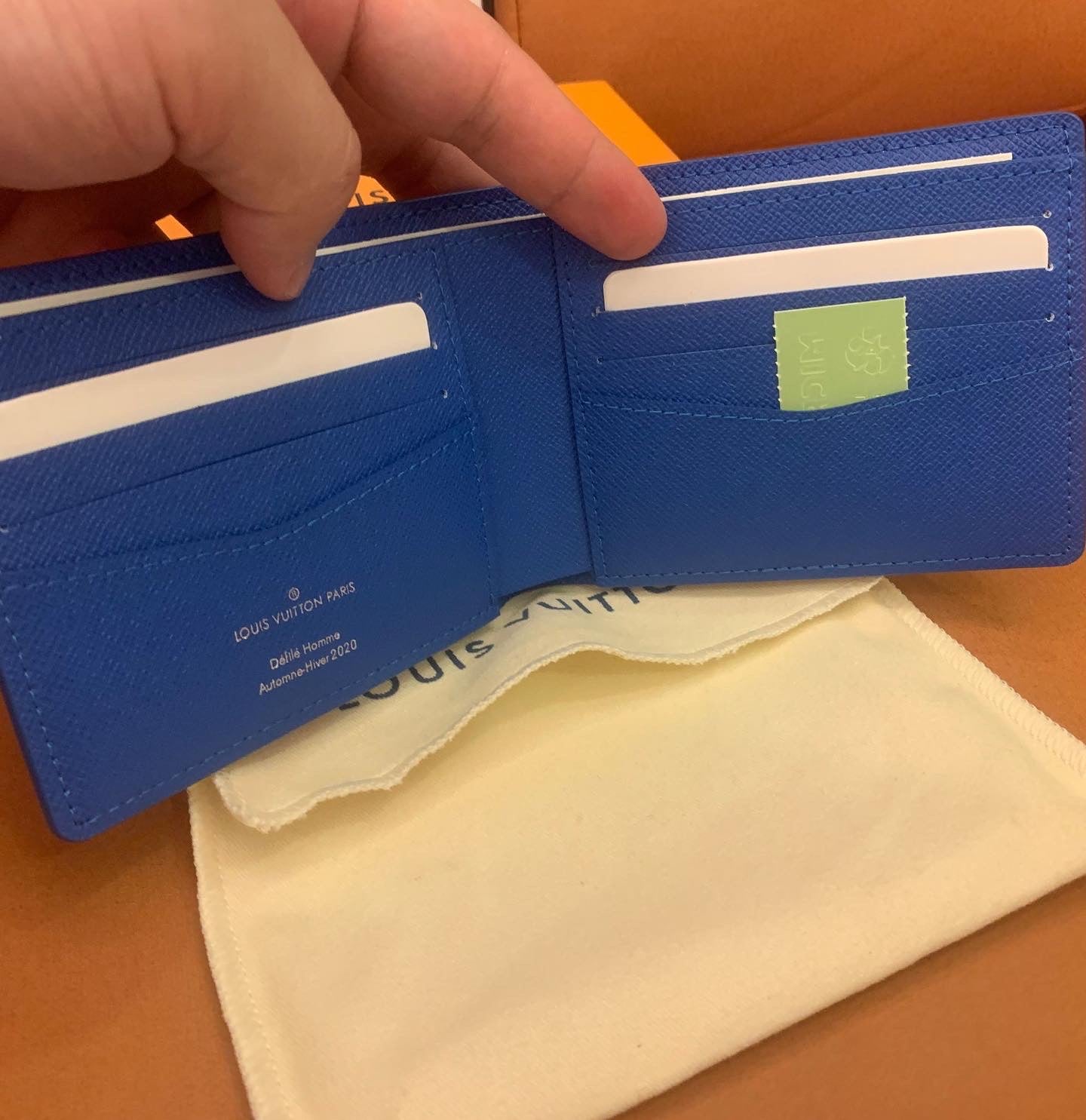 Louis Vuitton Clouds monogram blue leather wallet