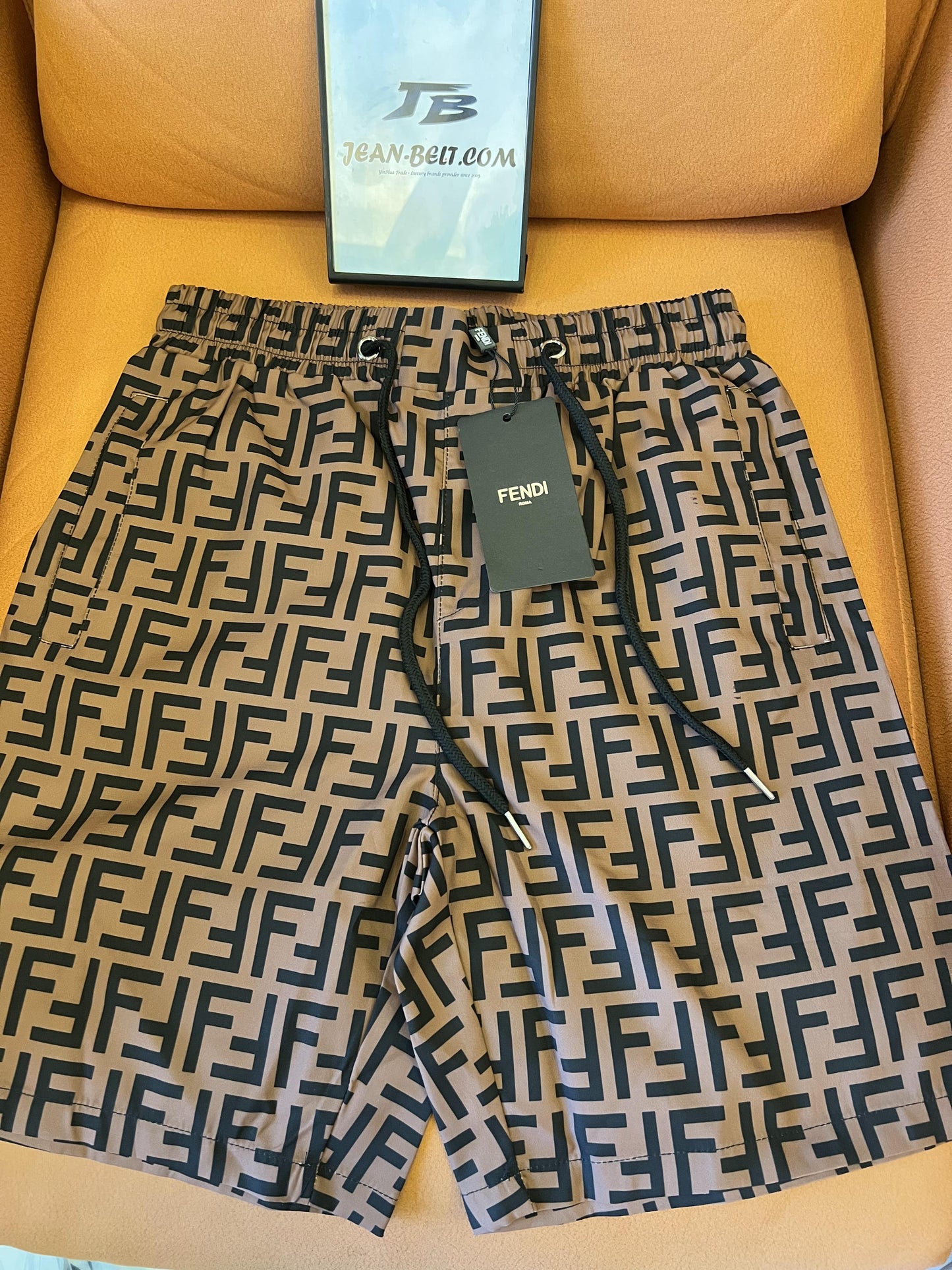 Fendi Logo Print Drawstring Shorts – Stylish Designer Summer Wear (S-XL)
