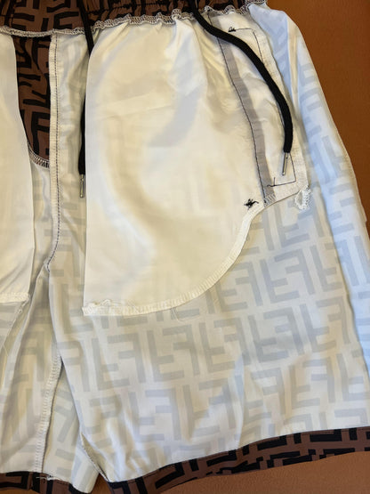 Fendi Logo Print Drawstring Shorts – Stylish Designer Summer Wear (S-XL)