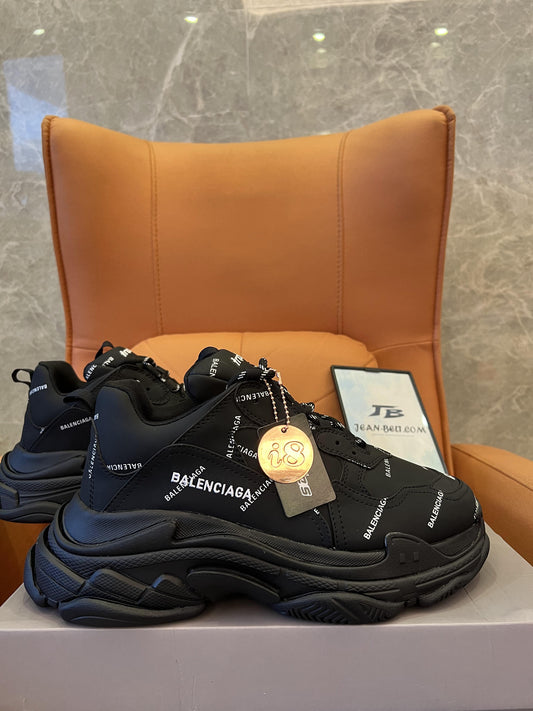 Balenciaga Triple S Black Chunky Sneakers Shoes