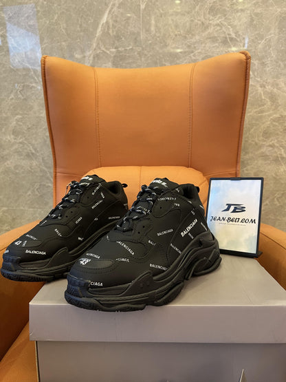 Balenciaga Triple S Black Chunky Sneakers Shoes