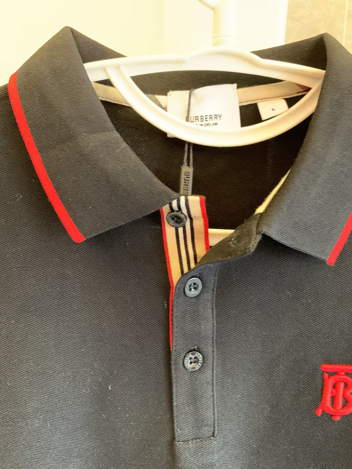 Burberry Logo-Embroidered Polo Shirt - Black