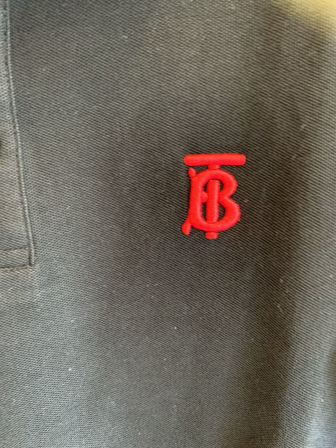 Burberry Logo-Embroidered Polo Shirt - Black