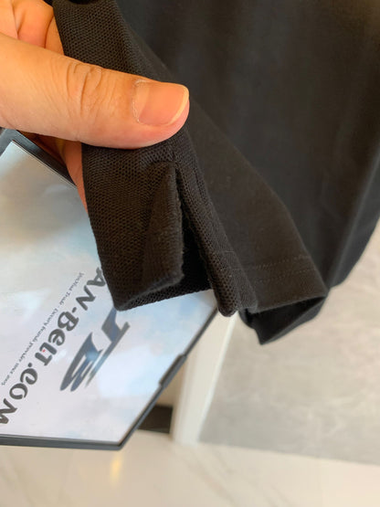 Burberry Logo-Embroidered Polo Shirt - Black
