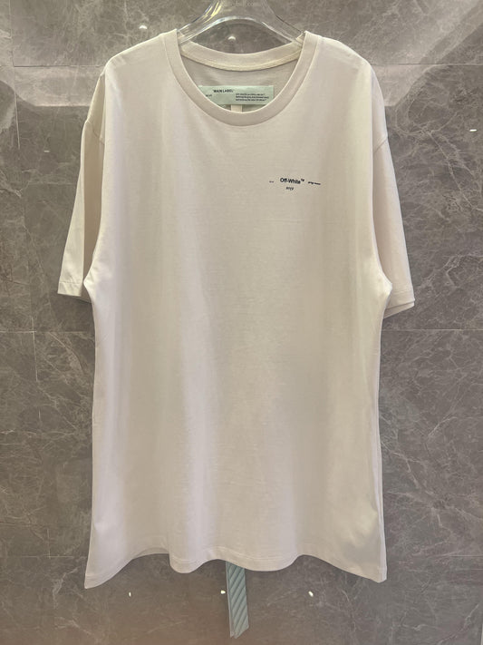Off-White classic white t-shirt with artistic back graphic