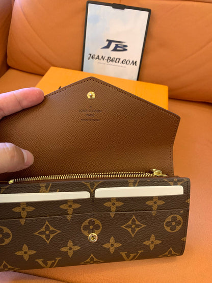Louis Vuitton monogram canvas wallet with envelope flap
