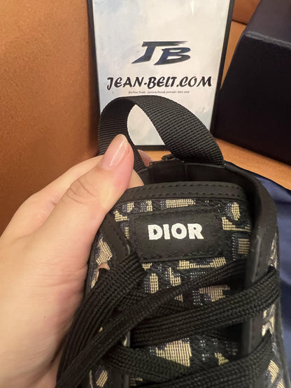 Botines Diorizon de lona oblicua y goma negra/gris de Dior