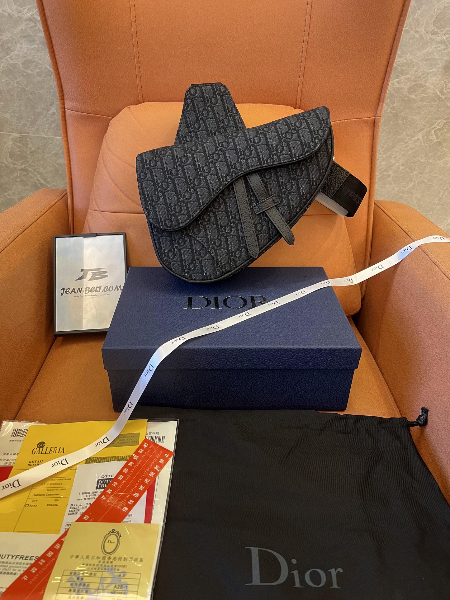Dior saddle bag black for men