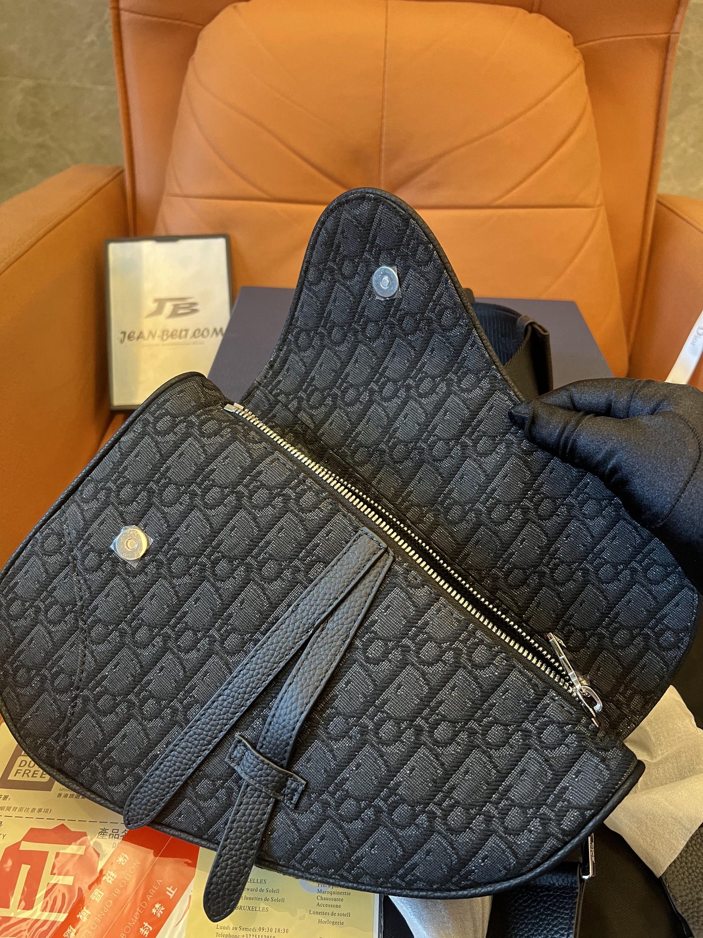 Dior saddle bag black for men