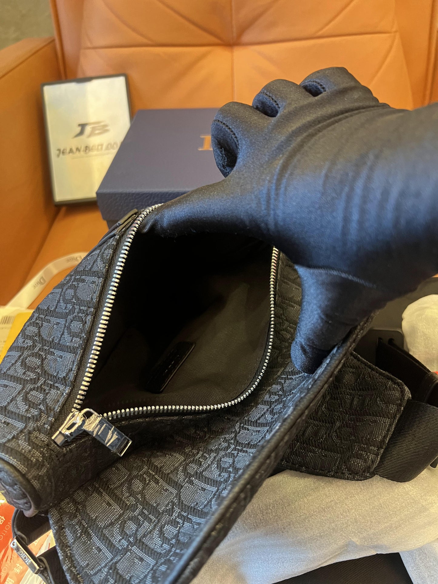 Dior saddle bag black for men