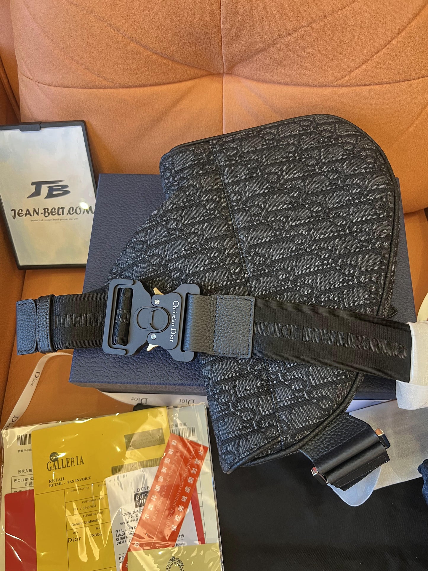 Dior saddle bag black for men