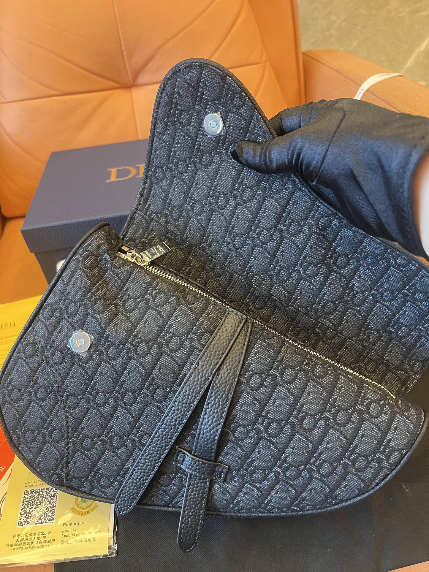 Dior saddle bag black for men