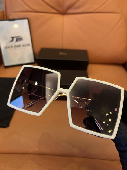Gafas de sol geométricas extragrandes Dior SoLight 1 en blanco