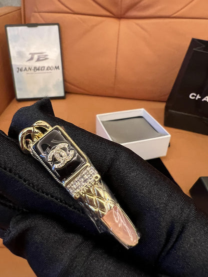 Chanel Gold Chain Necklace with Lipstick and Perfume Charms