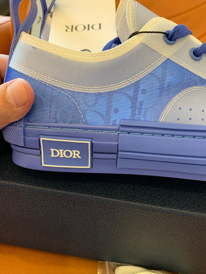 Christian Dior B23 lona oblicua azul