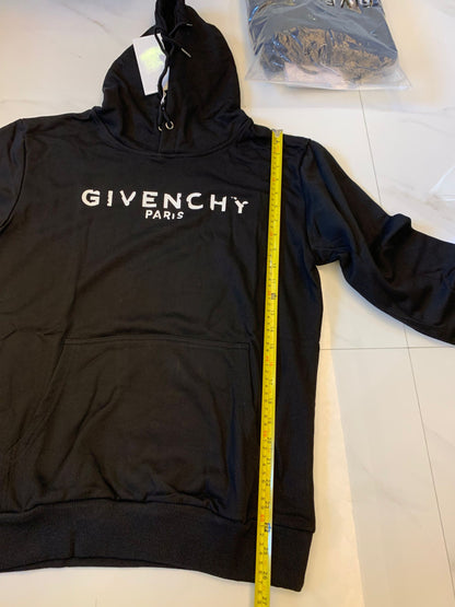 Sudadera negra Givenchy Paris con diseño de logotipo icónico