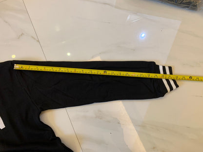 Balmain Paris Logo Sweatshirt – Black with White Striped Ribbing