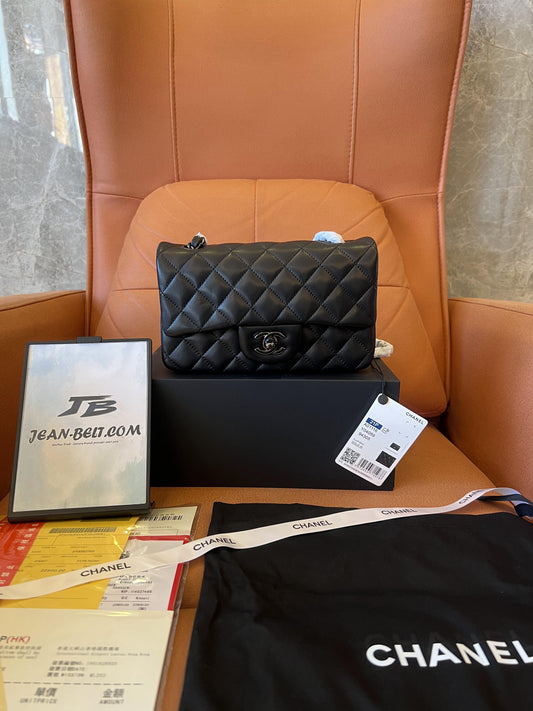 Chanel CF Classic Flap Mini Bag all Black