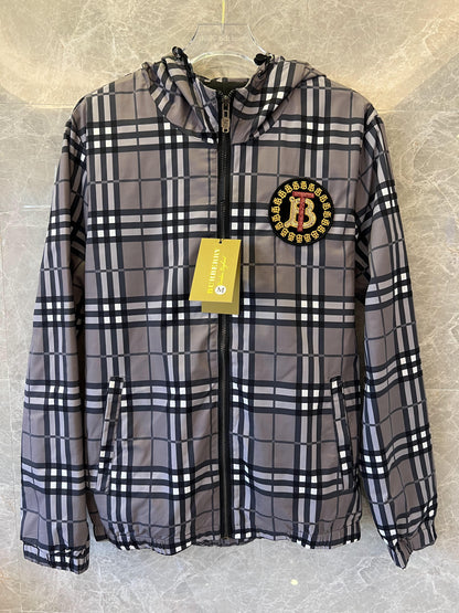 Burberry Vintage Check Hooded Jacket with Embroidered Logo