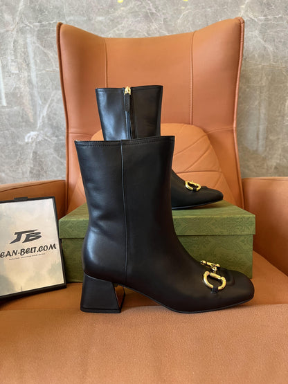 Botas Gucci de couro preto