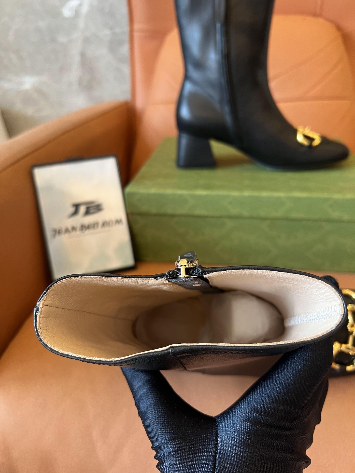 Botas Gucci de couro preto