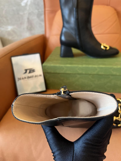 Botas Gucci de couro preto