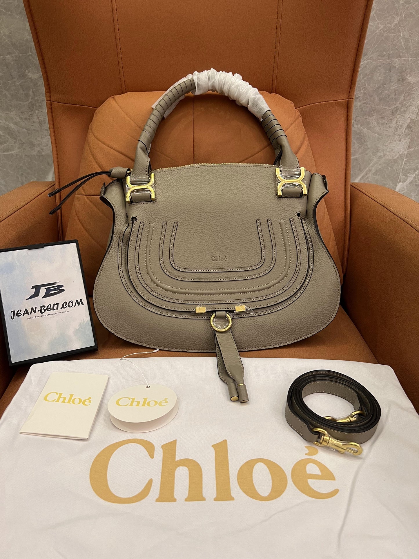 Chloe Marcie Handbag Grey