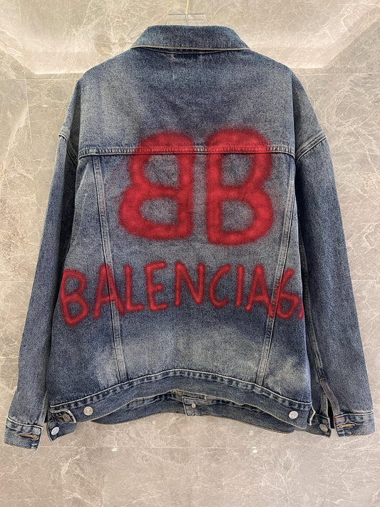 Balenciaga Graffiti Denim Jacket