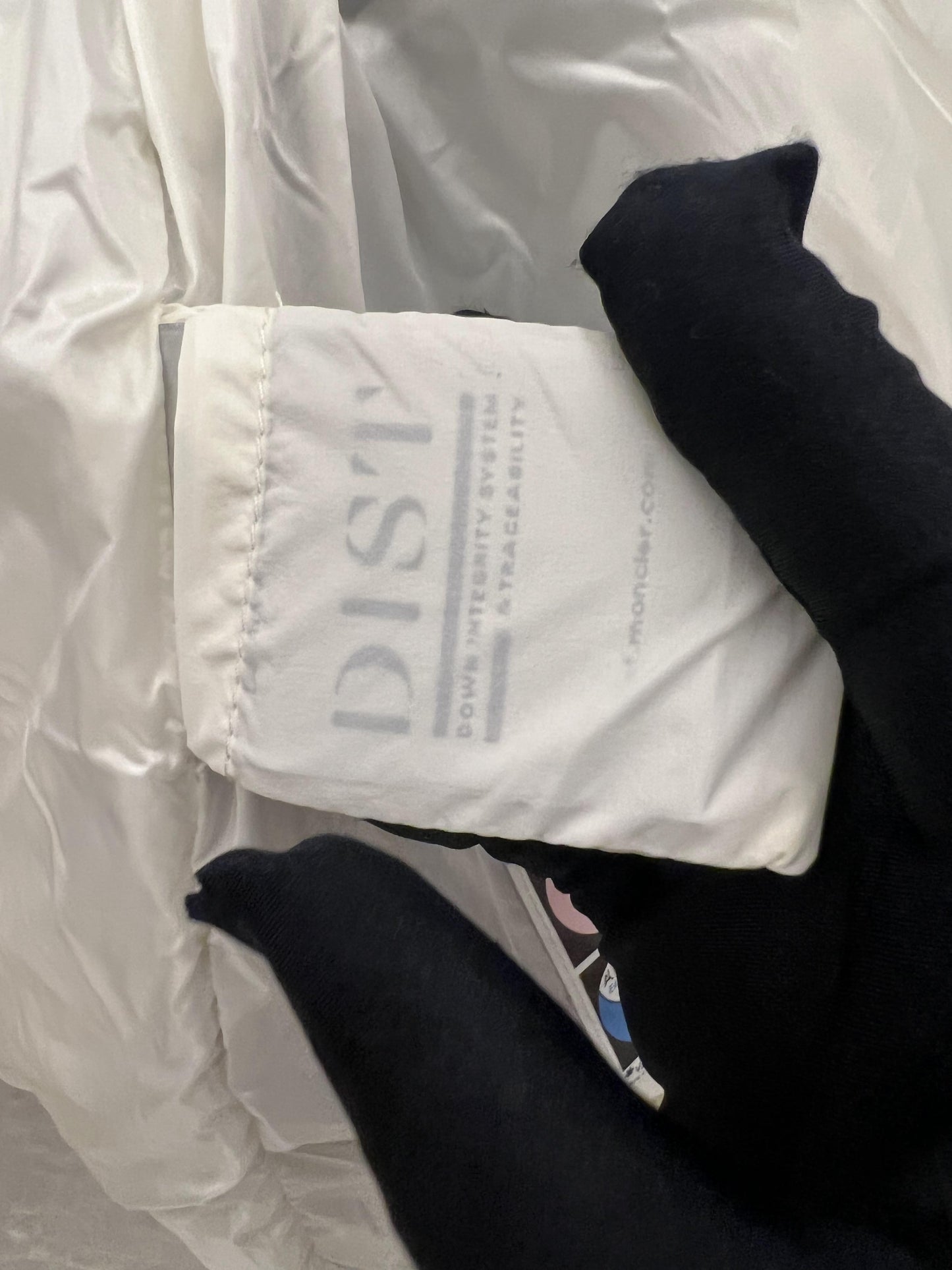 Moncler black puffer jacket with large back logo