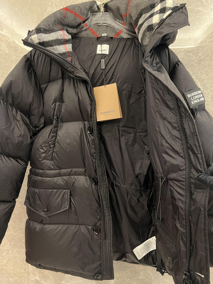 Burberry London England Black Puffer Jacket